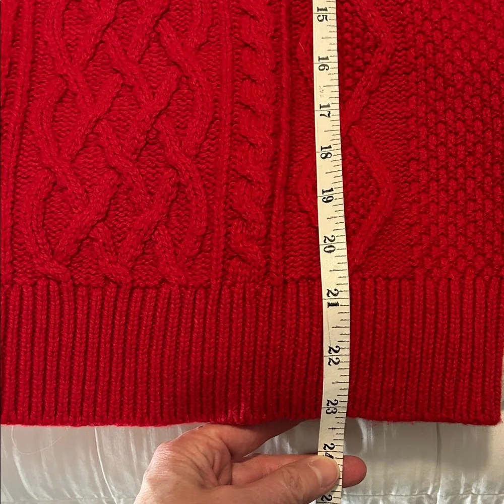 GAP NWT Boys Vibrant Red Cable Knit Zip-Up Sweater Size XXL